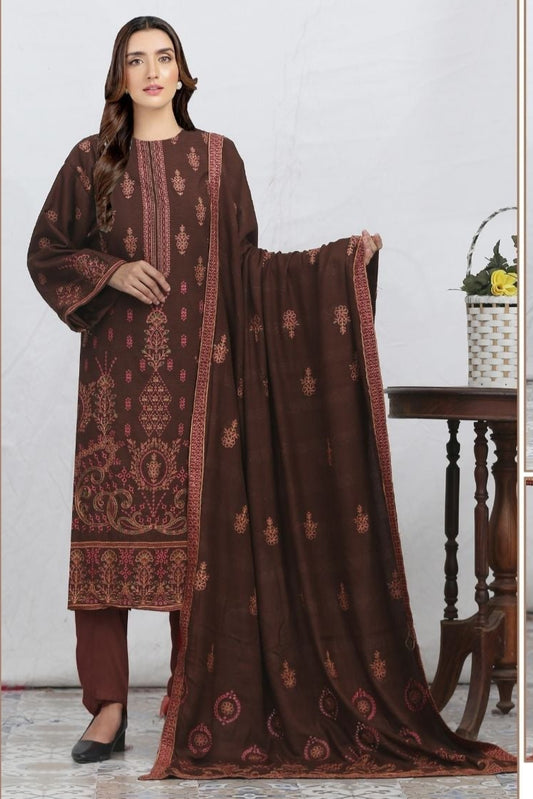 Chamki Preimum Wool Embroidered 3 Piece #7
