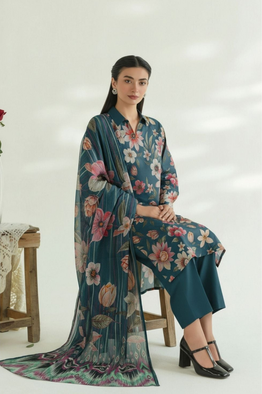 Orang Printed Premium Lawn 3 Piece 01