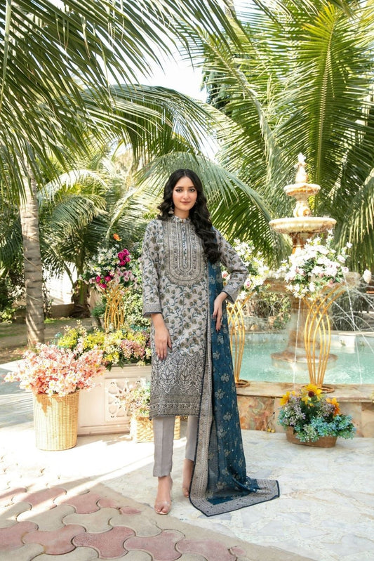 Gulbahaar Embroidered Digital Printed Lawn 3 Piece 2781