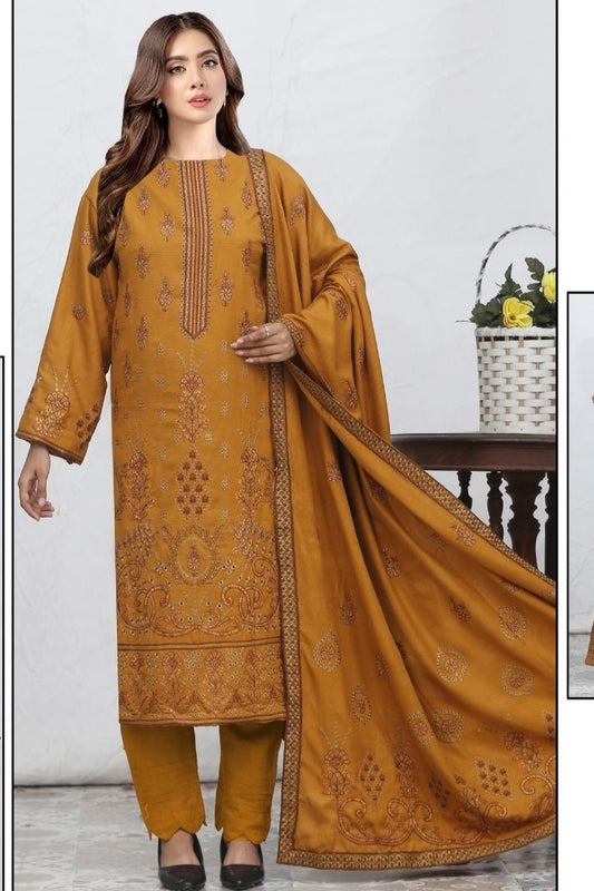 Chamki Preimum Wool Embroidered 3 Piece #9