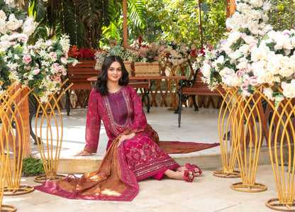 Gulbahaar Embroidered Digital Printed Lawn 3 Piece 2782
