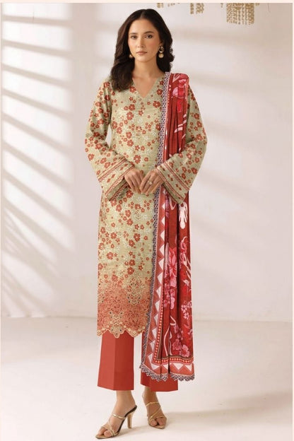 Uroosh Embroidered Premium Lawn 3 Piece 01