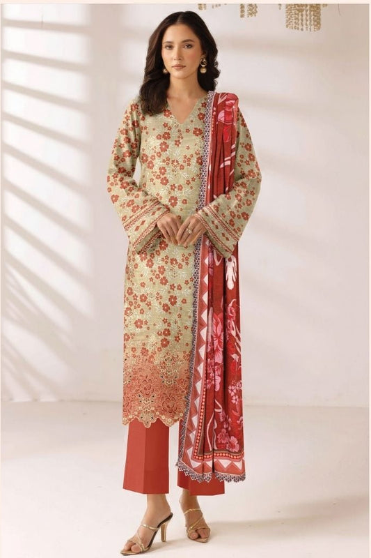 Uroosh Embroidered Premium Lawn 3 Piece 01