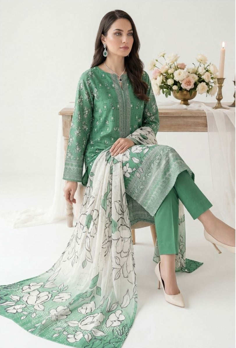 Anchal Printed banna Dora Lawn 3 piece 02
