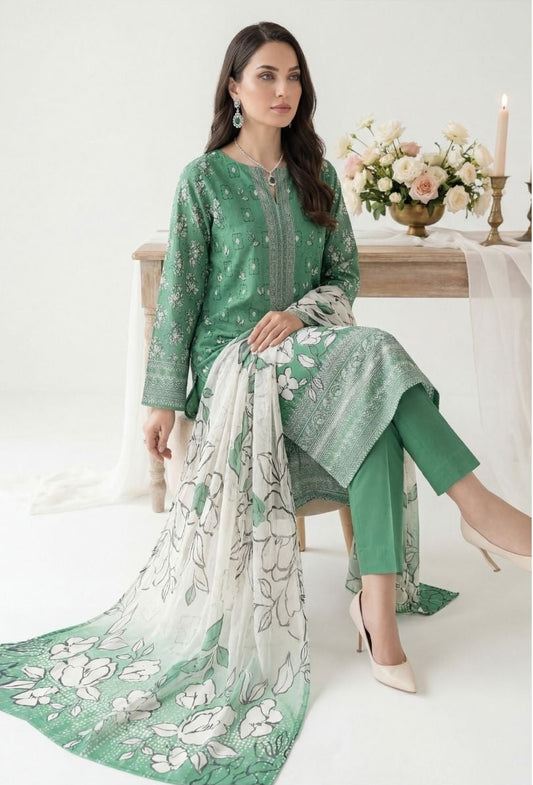 Anchal Printed banna Dora Lawn 3 piece 02