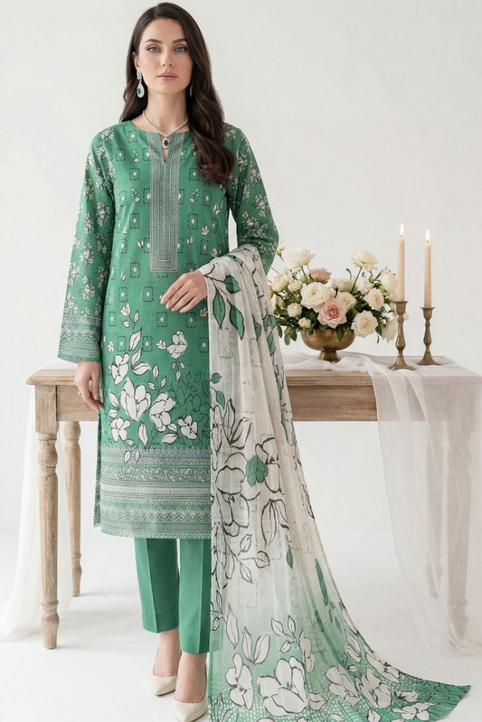 Anchal Printed banna Dora Lawn 3 piece 02