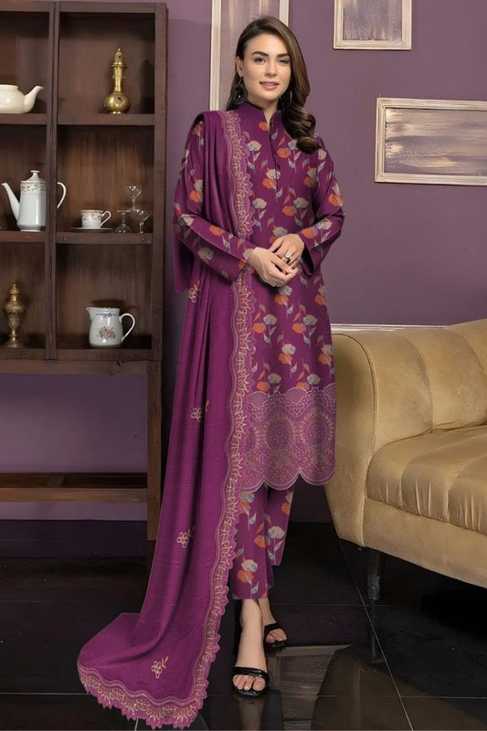 Preimum Peach Dhanak Daman Fancy Embroidered with Heavy #2