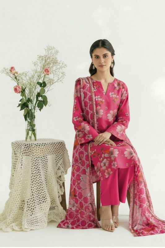 Orang Printed Premium Lawn 3 Piece 02