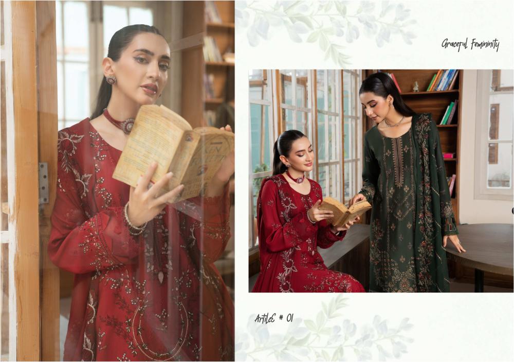 SERENE Viscose Mahay 01 - Waheed Javaid Collections