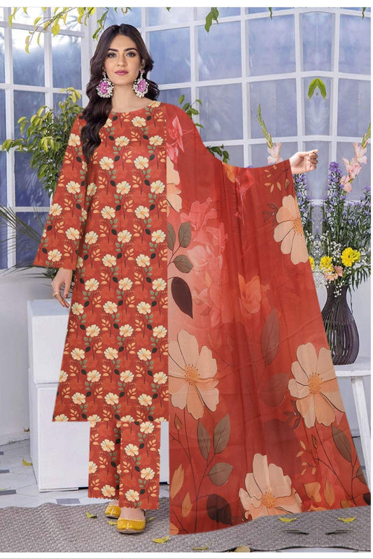 Saffron Viscose Full Print All over #2