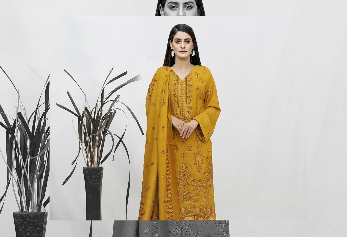 Chamki Preimum Wool Embroidered 3 Piece #2