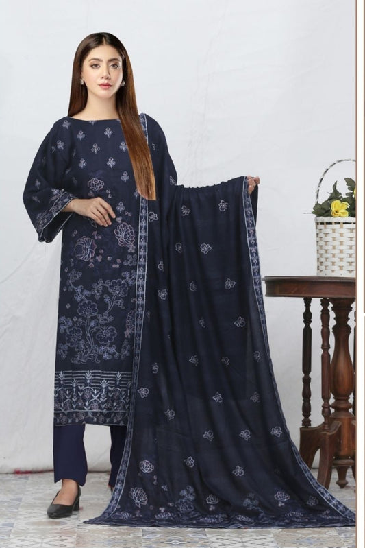 Chamki Preimum Wool Embroidered 3 Piece #10