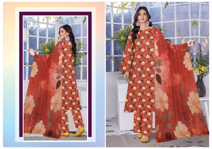 Saffron Viscose Full Print All over #2