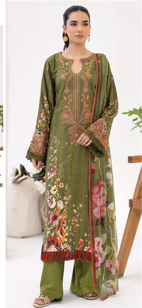 Johra Armani Embroidered Staple D#334