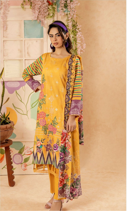 Cross Stich Embroidered Banna Dora Viscose D#7