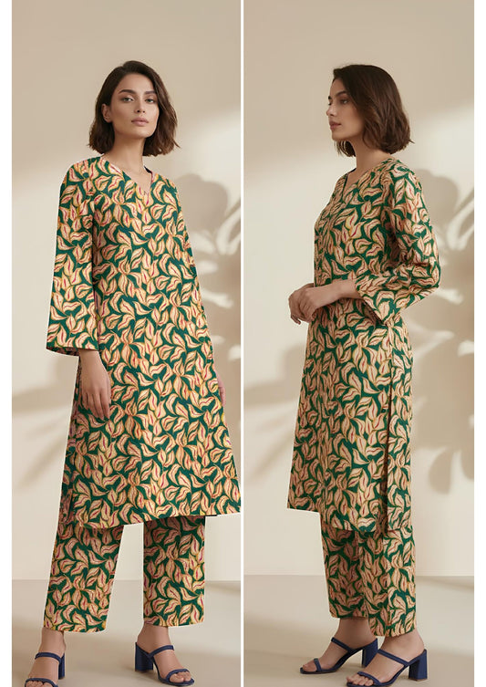 Breeze Premium High Quality Lawn 2 Piece Shirt & Trouser D#211 - Waheed Javaid Collections