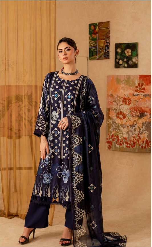 Cross Stich Embroidered Banna Dora Viscose D#5
