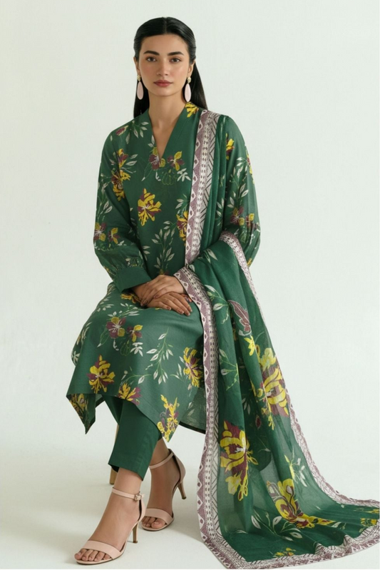 Orang Printed Premium Lawn 3 Piece 03