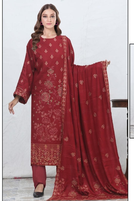 Chamki Preimum Wool Embroidered 3 Piece #11