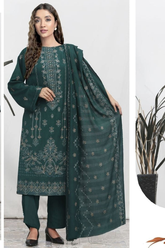 Chamki Preimum Wool Embroidered 3 Piece #3