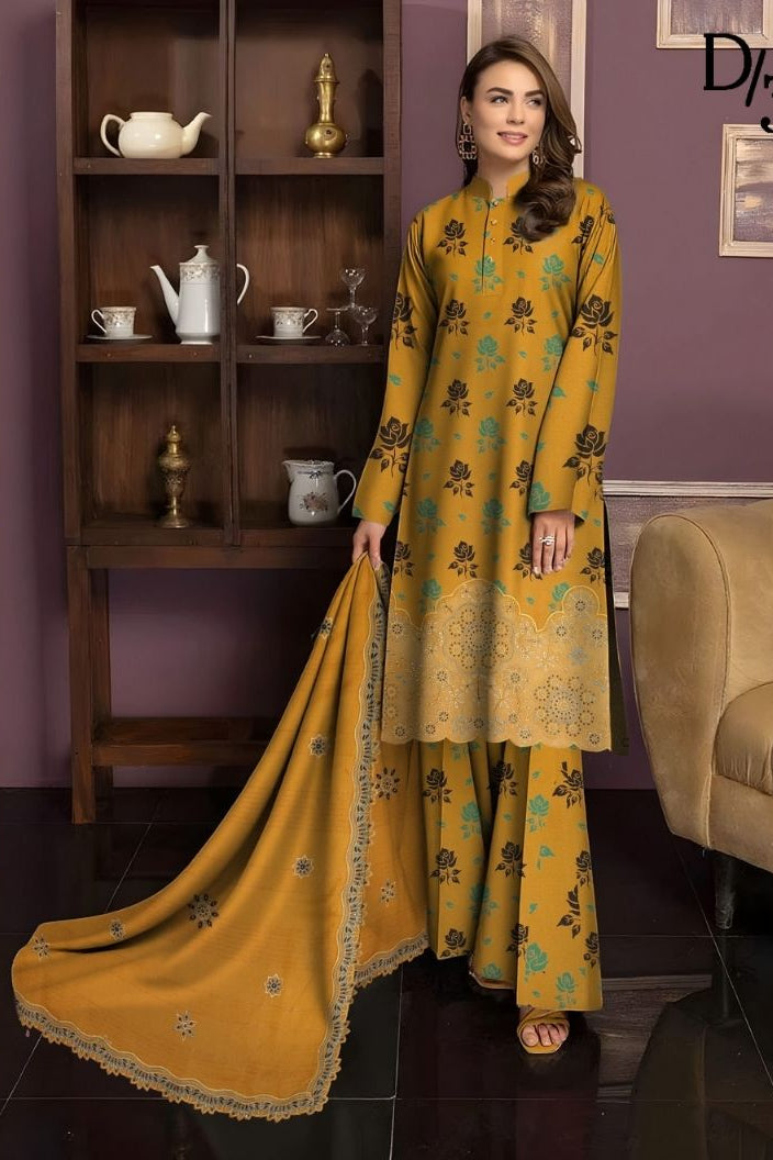 Preimum Peach Dhanak Daman Fancy Embroidered with Heavy #3