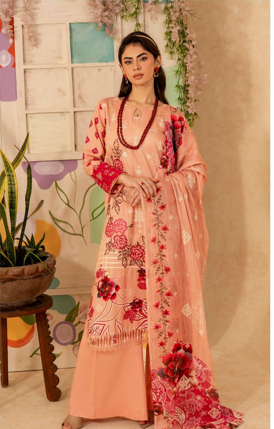 Cross Stich Embroidered Banna Dora Viscose D#8