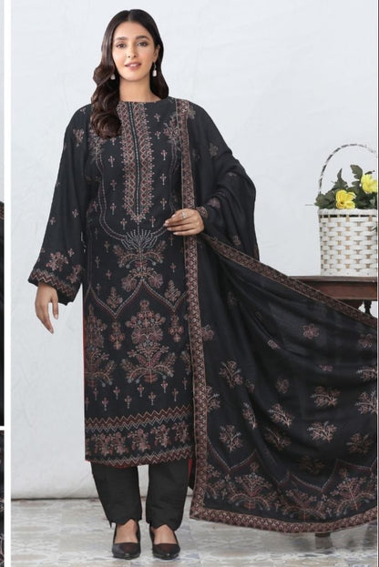 Chamki Preimum Wool Embroidered 3 Piece #12