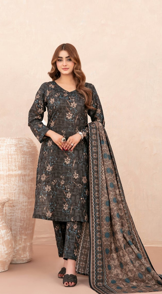 Nazli Tawakkal Premium High Quality Khaddar Printed 3 Piece D#50