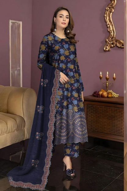 Preimum Peach Dhanak Daman Fancy Embroidered with Heavy #4