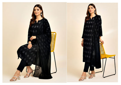 Mahpara Jacquard Wool Velvet Broosha #2