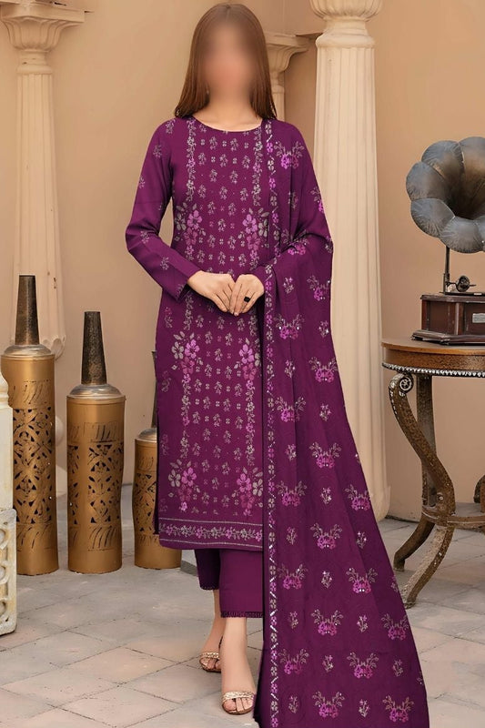 Silver Peach Suits With Heavy Breeze Embroidered Shawals #6