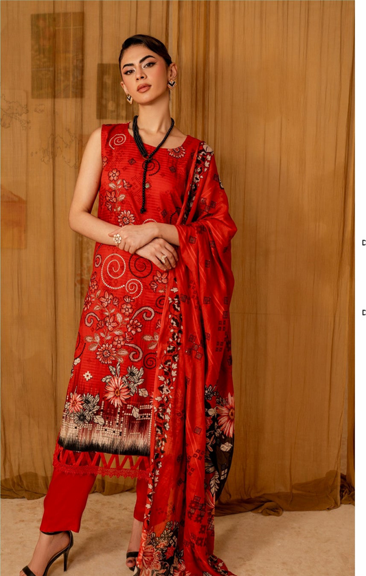 Cross Stich Embroidered Banna Dora Viscose D#2