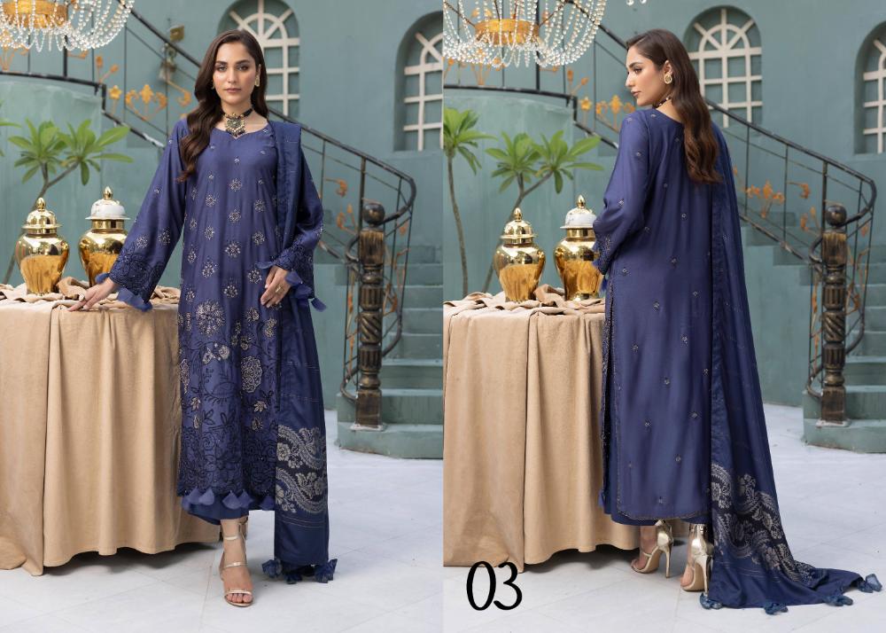 ESSENTIAL Viscose Jacquard Mahay 03 - Waheed Javaid Collections