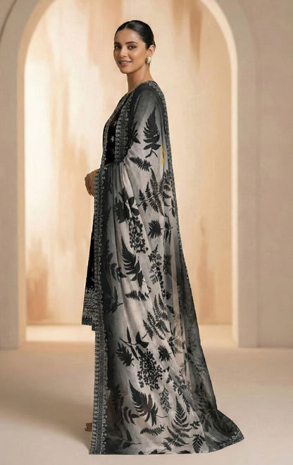 Diva Lawn Embroidered 3 Piece 02 - Waheed Javaid Collections