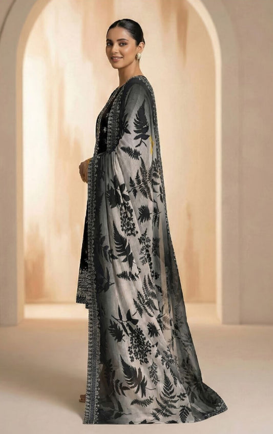 Diva Lawn Embroidered 3 Piece 02 - Waheed Javaid Collections