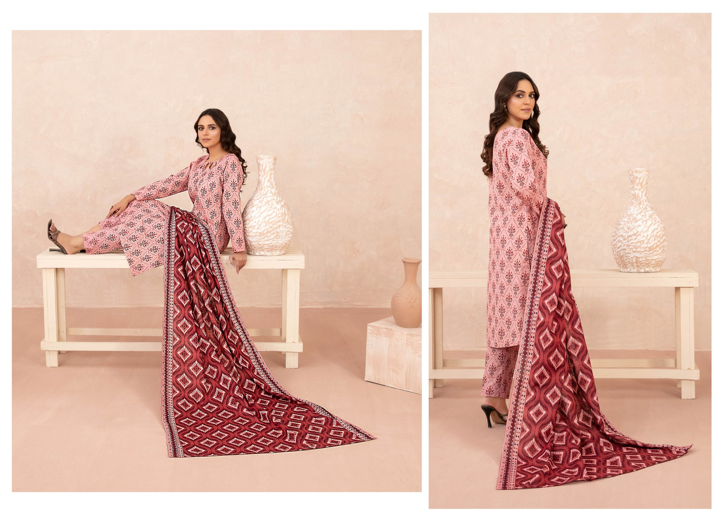 Nazli Tawakkal Premium High Quality Khaddar Printed 3 Piece D#54 - Waheed Javaid Collections
