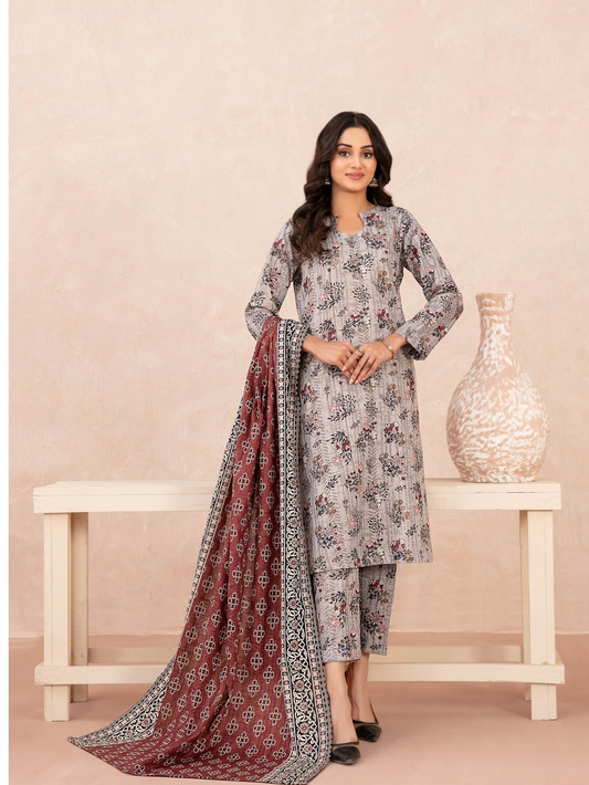 Nazli Tawakkal Premium High Quality Khaddar Printed 3 Piece D#46