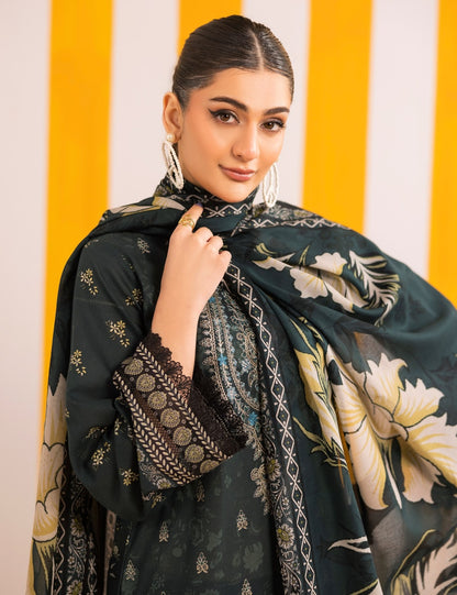 Abisha Lawn 3 Piece Embroidered #05 - Waheed Javaid Collections