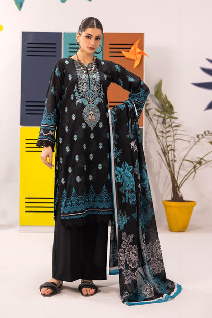 Abisha Lawn 3 Piece Embroidered #07 - Waheed Javaid Collections