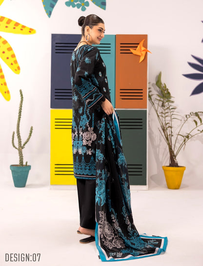 Abisha Lawn 3 Piece Embroidered #07 - Waheed Javaid Collections