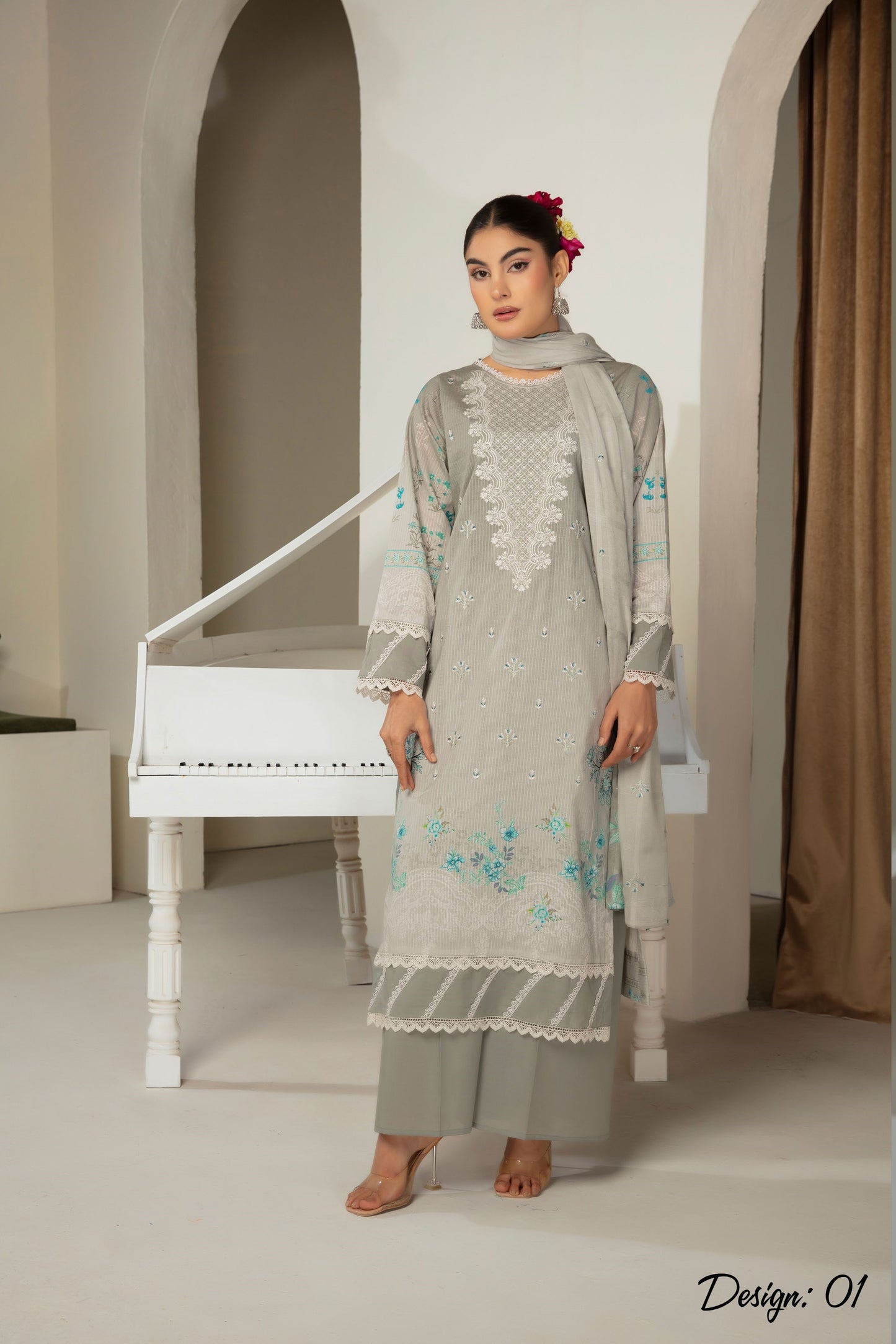 Abisha Premium Lawn 3 Piece 01