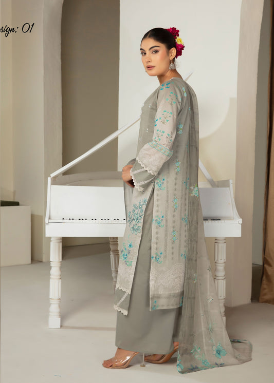 Abisha Premium Lawn 3 Piece 01