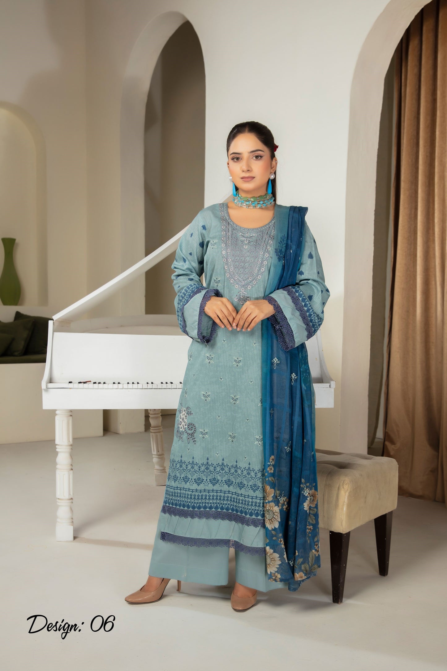 Abisha Premium Lawn 3 Piece 06