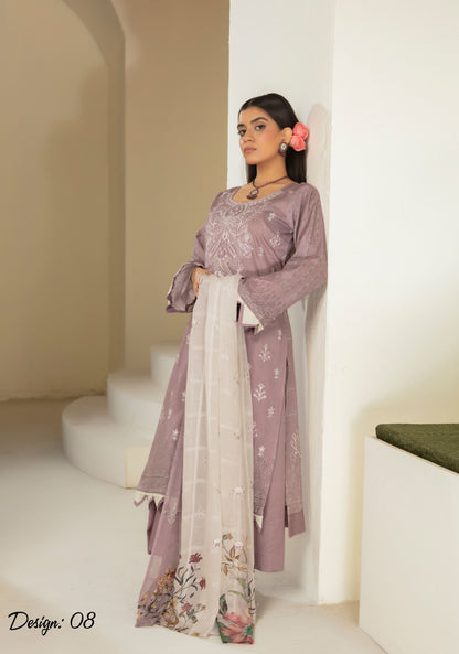 Abisha Premium Lawn 3 Piece 08