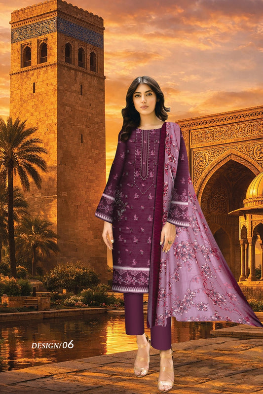 Armeena Premium Printed Lawn 3 Piece 06