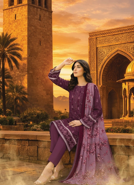 Armeena Premium Printed Lawn 3 Piece 06