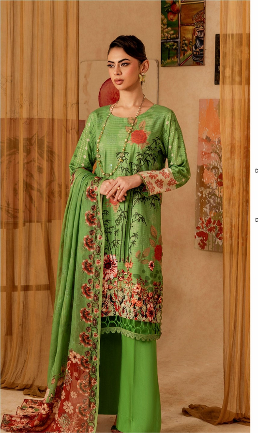 Cross Stich Embroidered Banna Dora Viscose D#6