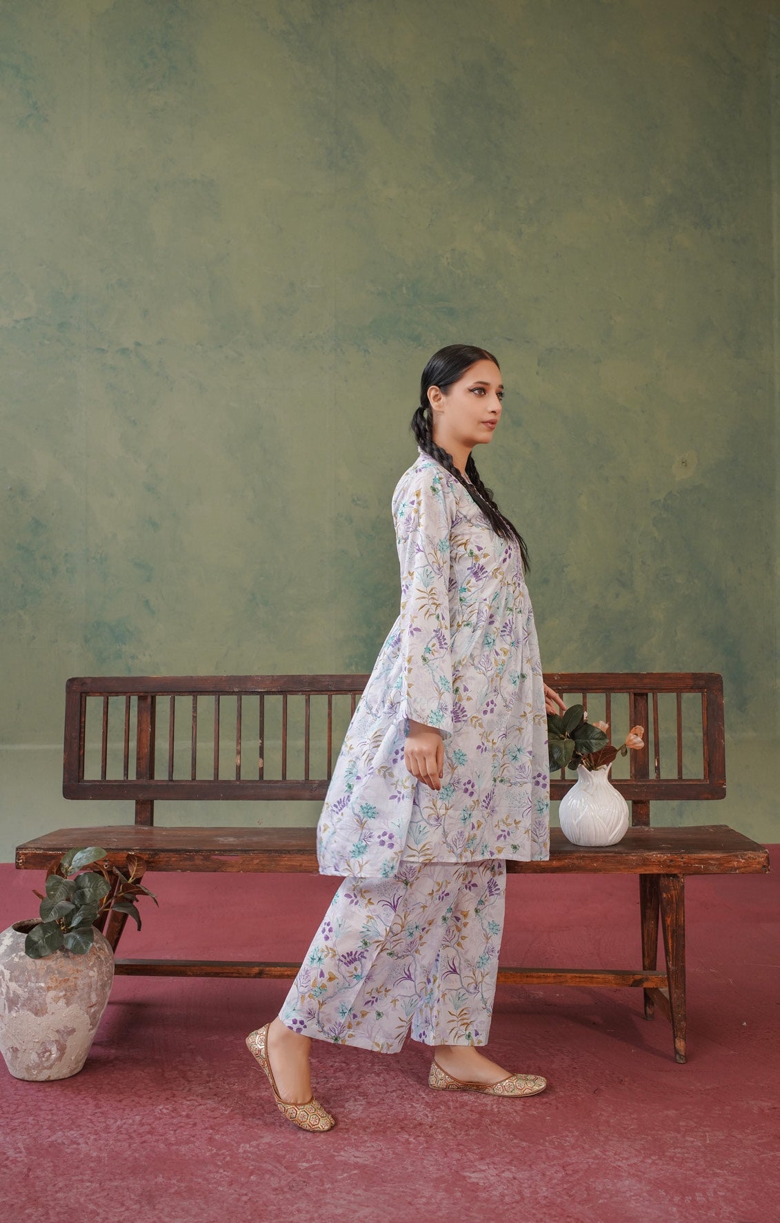 Blossom All over 2 Piece Lawn 531 - Waheed Javaid Collections