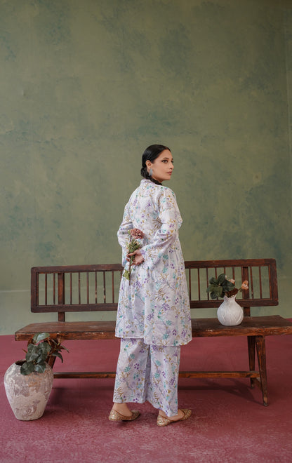 Blossom All over 2 Piece Lawn 531 - Waheed Javaid Collections