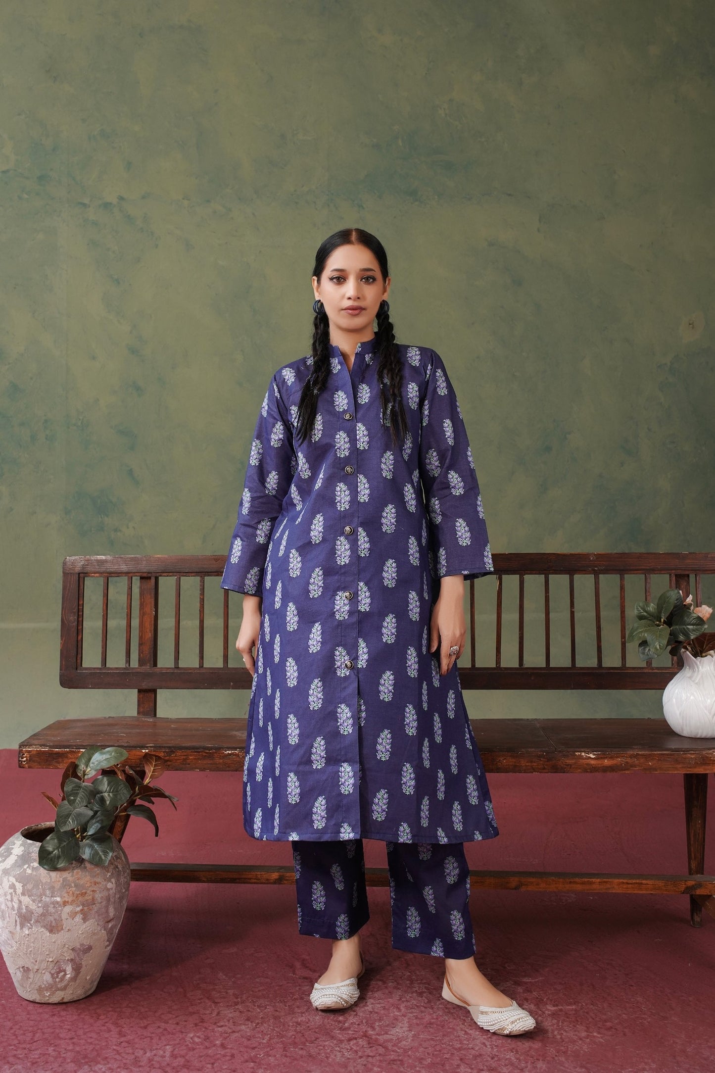 Blossom All over 2 Piece Lawn 532 - Waheed Javaid Collections